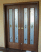 Декоративный абстрактный витраж для двери "Неаполь", совместно с салоном 5+