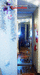 Зеркало с пескоструйным орнаментом и прямоугольными, квадратными фацетами разных размеров. Иркутск, 2012 г.